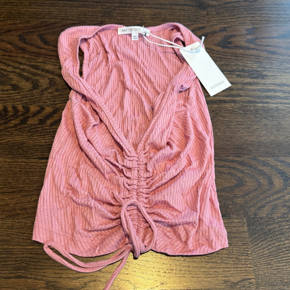 Anistar Stylish Pink Crop Top for a Trendy Look